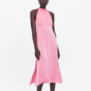 Zara Satin Midi Dress